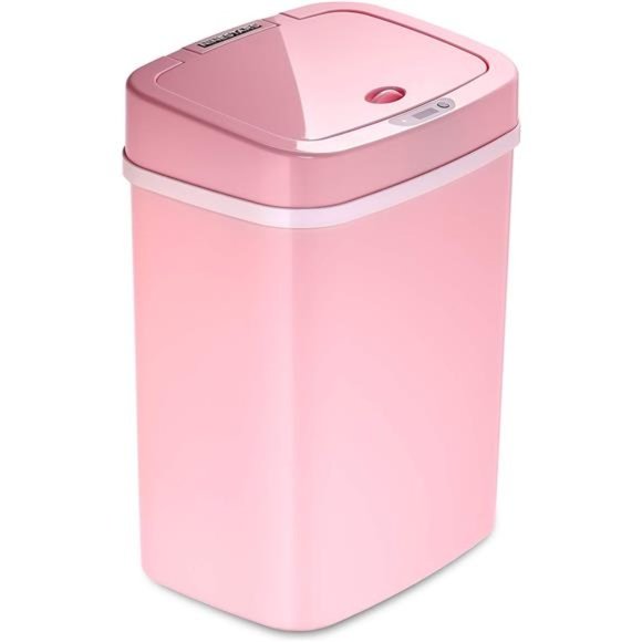 Automatic Touchless Sensor Trash Can, 3 Gal 12 L, Pink Trashcan for Office,Home - Picture 1 of 7
